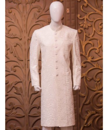 Self Embroidered Sherwani for Groom