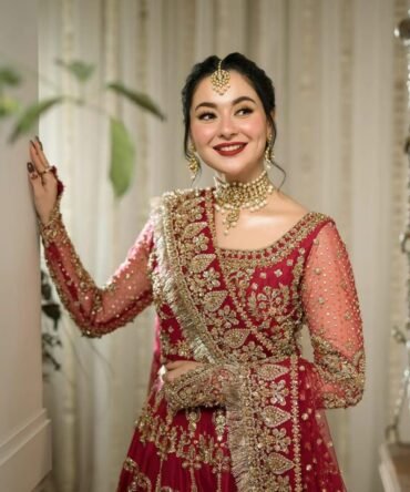 Embrace Elegance in Our Stunning Red Bridal Maxi