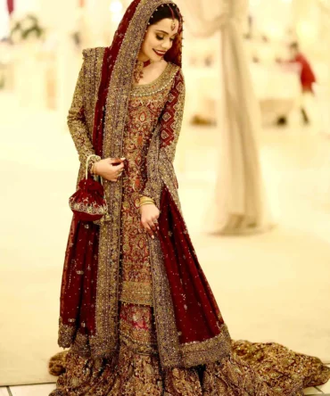The Timeless Elegance of the Bridal Farshi Sharara in Red