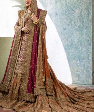 Wedding Lehenga Kameez Dupatta Pakistani Bridal Dress