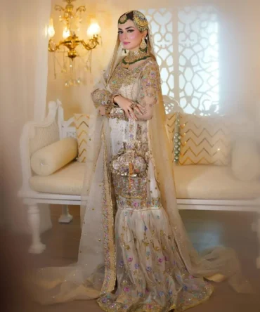 White nikah gharara | Nikah gharara outfit