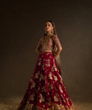 Hot Pink Bridal Lehenga Choli – Heavy Hand Embellished Zardozi & Resham Work