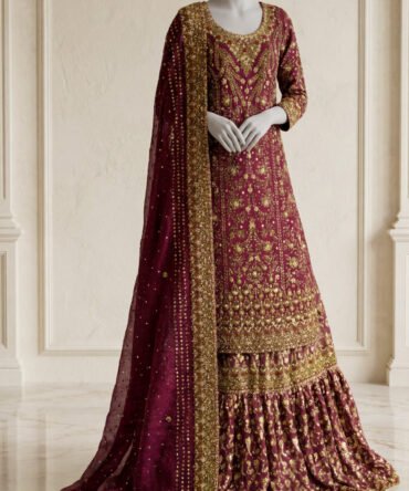 Ushna | Farshi Lehenga | Red