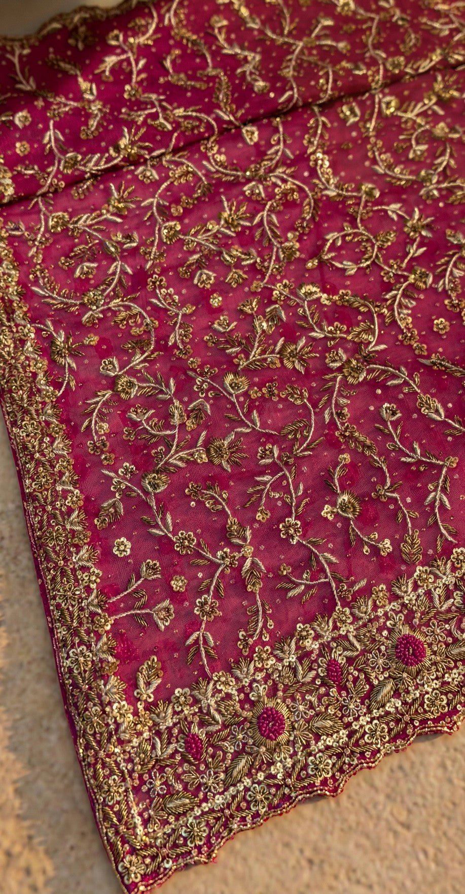 Durr e Fishan | Farshi Lehenga | Red - Image 5