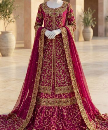 Durr e Fishan | Farshi Lehenga | Red