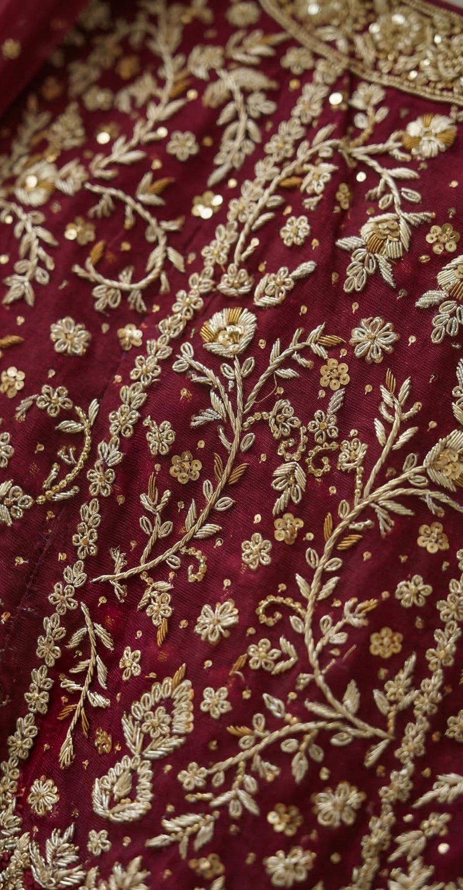 Nikhaar | Farshi Lehenga | Red - Image 4