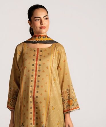 3PC Digital Lawn Suit Printed Summer Dress Unstitched Ladies Shalwar Kameez